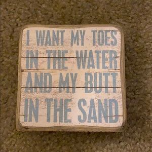 Beach Themed Block Decor